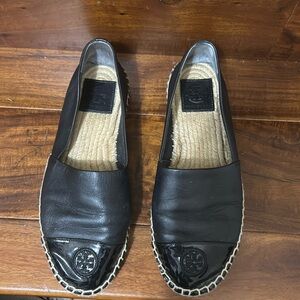 Tory Burch black espadrilles size 8